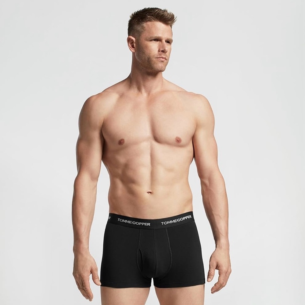 3 Pack Tommy Copper Cotton Underwear Men’s Square Cut Trunk 2XL Navy & Graphite - Picture 4 of 4